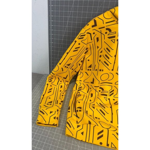 Under Armour Yellow Geometric Circuit?? Pattern Hoodie SZ. Small vg++ - Picture 4 of 9